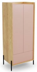 Schrank Mobius 2D - natur/rosa
