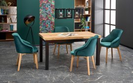 Ausziehbarer Esstisch Tiago - Eiche/Schwarz