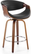 Barsessel H123 - schwarz/Nussbaum