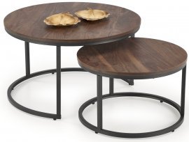 Set aus zwei Tischen Java - Nussbaum/Schwarz