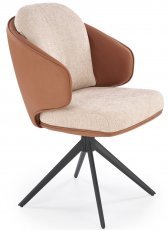 Esszimmerstuhl K554 mit Drehfunktion - braun/beige