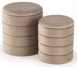 Komplettset aus zwei Poufs Pacho - beige