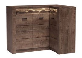 Eckkommode Indianapolis I15 - dunkel aschgrau