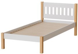 Bett Gaja 90x200 cm - weiß/Eiche