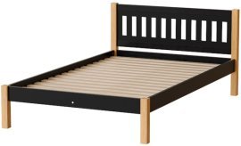 Bett Gaja 120x200 cm - schwarz/Eiche