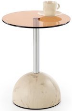 Couchtisch Ariana - Beige Marmor/Bernstein