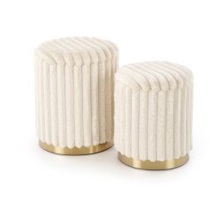 Set aus 2 Hockern Fido - Creme