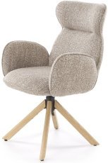 Esszimmerstuhl K585 - dunkel beige/natürliche Eiche