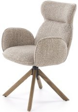 Esszimmerstuhl K585 - dunkel beige/hell Nussbaum