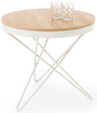 Klubtisch Leila - natur/weiß