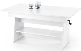 Ausziehbarer Esstisch Erika - 120-160 cm - weiß