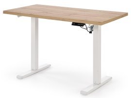 Schreibtisch B54 mit Höhenverstellmöglichkeit - Eiche Artisan/Weiß