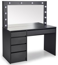 Schminktisch Hollywood XL – Schwarz