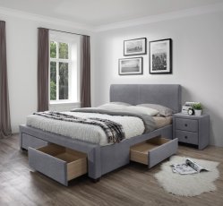 Bett Modena 3 - 160x200 cm - aschgrau