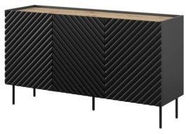 Kommode Onda 150 cm 3T2S – Dunkelgrün / Eiche Artisan