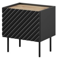 Set aus Nachttischen Onda – Schwarz/Eiche Artisan