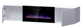 TV-Kommode mit Kaminoption Pafos EF 180 cm – Weiß Matt