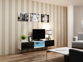 TV-Kommode Vigo 180 cm 2SZT – Schwarz Hochglanz