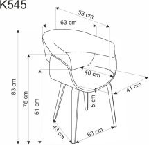 Halmar - Esszimmerstuhl K545 – Beige/Natur