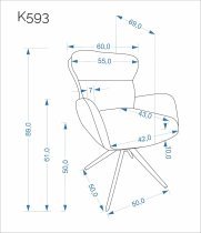 Halmar - Esszimmerstuhl K593 – Grau