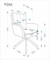 Halmar - Esszimmerstuhl K594 – Beige/Natureiche