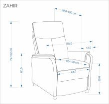 Halmar - Relaxsessel Zahir mit Relaxmechanismus – Beige