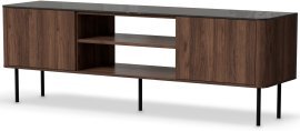 TV-Schrank Solano RTV-1 – Warmia-Walnuss / Schwarzer Marmor