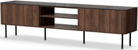 TV-Schrank Solano RTV-2 – Warmia-Walnuss/Schwarzer Marmor