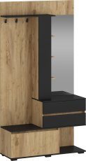 Flur-Set Bafra – Goldene Eiche/Schwarz