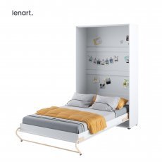 Bett im Schrank Lenart - Concept Pro 02 - 120x200 cm - Weiß Hochglanz