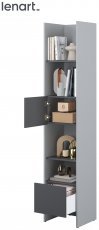 Regalschrank BC-23 - grau/grafit
