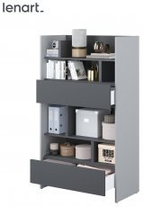 Regalschrank BC-27 - grau/Graphit