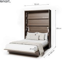 Bed Concept - Schrankbett Bed Concept BC-01 – 140x200 cm – Eiche Dunin