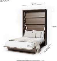 Bed Concept - Schrankbett Bed Concept BC-01 – 140x200 cm – Eiche Dunin