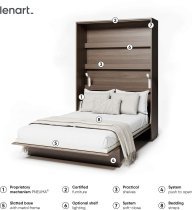 Bed Concept - Schrankbett Bed Concept BC-01 – 140x200 cm – Eiche Dunin