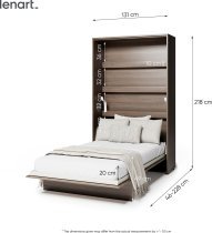 Bed Concept - Schrankbett Bed Concept BC-02 – 120x200 cm – Eiche Dunin