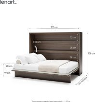Bed Concept - Schrankbett Bed Concept BC-04 – 140x200 cm – Eiche Dunin