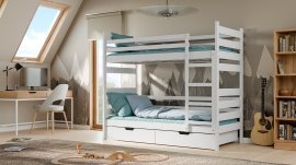 Etagenbett Darek - 80x190 cm - weiß