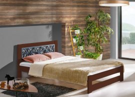 Bett Kosma 160x200 cm - Walnuss