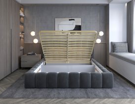 Eltap stock - Bett Lamica mit Holzrahmen – 180x200 cm – Monolith 85
