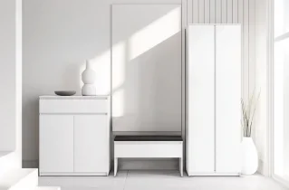 Lenart - Kleiderschrank Simply SM-01 - weiß