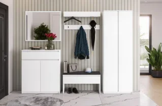 Lenart - Kleiderschrank Simply SM-01 - weiß
