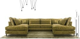 Wohnlandschaft in U-Form Corblack