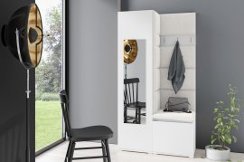 Set für den Flur mit Spiegel Emi 13 - weiß