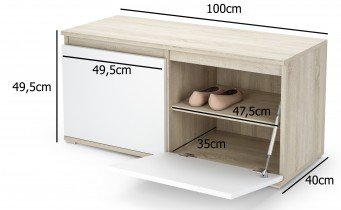PKMebel - Set für den Eingangsbereich Emi 23 - grau (Graphit)