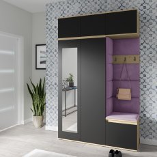 Set für den Flur Emi 18 - Artisan Eiche/Schwarz