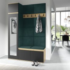Set für den Vorraum Emi 22 - Artisan Eiche/Schwarz
