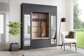 Set für den Flur Emi 32 mit Spiegel - Graphit