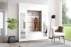 Set für den Flur Emi 32 mit Spiegel - weiß