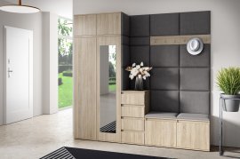 Set für den Flur Emi 33 mit Spiegel - Sonoma Eiche